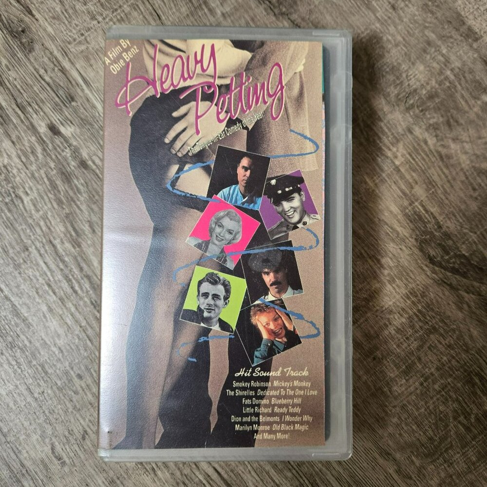 Vintage "Heavy Petting" VHS Tape 1992 Academy Skouras Pictures